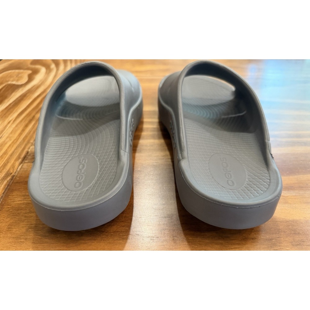 Unisex Oofos Ooahh Slides Gray Men 5 Women 7 Comfort Recovery Shoes Sandals - Picture 6 of 11